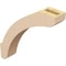 Ekena Millwork 3-inch W x 16-inch D x 16-inch H Lafayette Rough Cedar Woodgrain TimberThane Knee Brace, Primed BRCUR03X16X16LFTRCPR - alternate 6